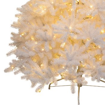 Künstlicher Tannenbaum, 450 LED, 1829 Tips, 210cm, PE, weiß