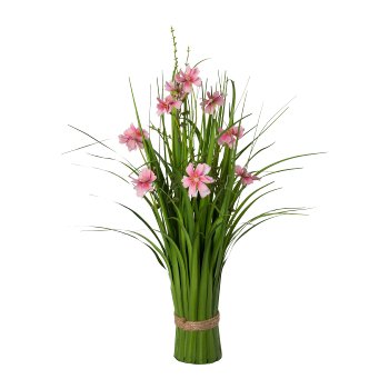 Grasbusch mit Cosmea, 44cm, rosa