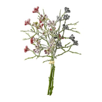 Berry Branch Bunch 3-Fold Assorted, 25cm, Frost, 3/Pc