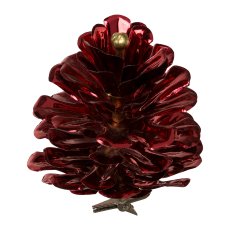 Pine Cone With Clip, Metallic