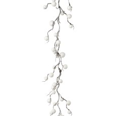 Snow Globe Garland 1/Poly, 180 cm, White