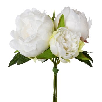 Peony bunch, 25cm, white