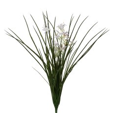 Grasbusch mit Sternblüten, 43 cm, weiß