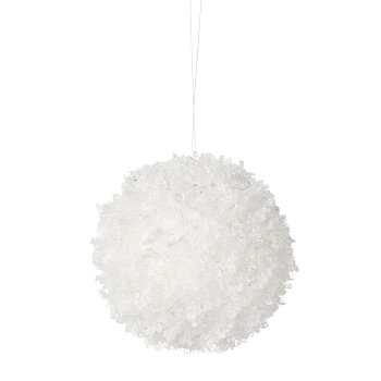 Eiskristallkugel, weiß, 13cm, frost