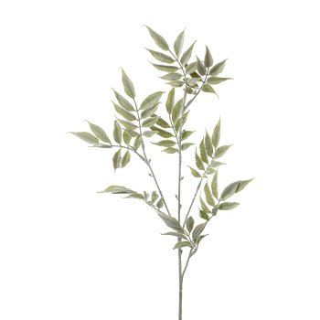 Bambusblattzweig gefrostet, 67cm, grau-grün