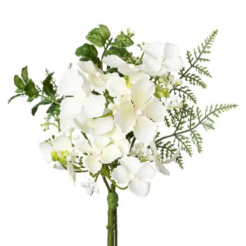 Hortensienbouquet, 23cm, weiß