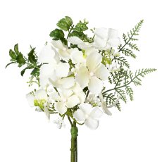 Hydrangea bouquet, 23cm, white