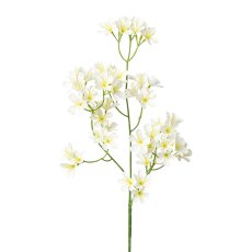 Flowering twig, 62cm, white, 1/poly