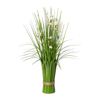 Standing grass bush with flowers, 48cm