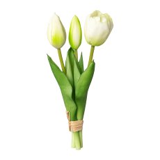 Tulpenbund x3, 20,5cm, weiß