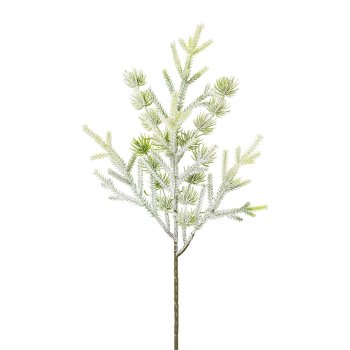 Mini spruce branch x 8 iced, 39cm, frost