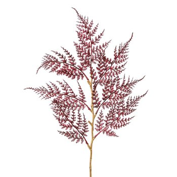 Fern branch, 77cm, bordeaux