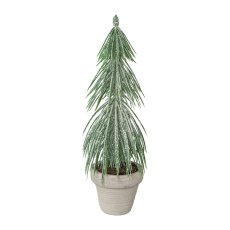 Potted fir tree, 27cm, frost