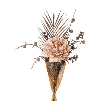 Peonienmix-Bund in Folie, 58 cm, altrosa, 1/Stck