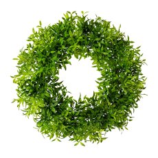 Leaf wreath, 31cm, green