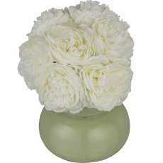 Rose bouquet, 23cm, white