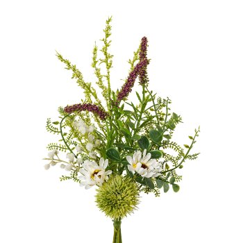 Wildflower bunch x 7, 30cm, white