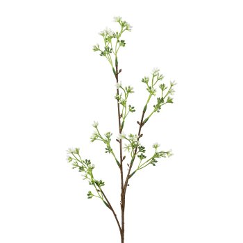 Mini flowering branch, 63cm, white