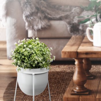 Eucalyptus hemisphere, 18cm, green-white