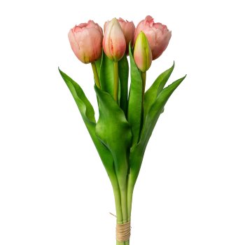 Tulip bunch x 5, 32cm, pink