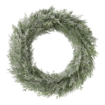 Cedar wreath frosted, 40cm, frost,