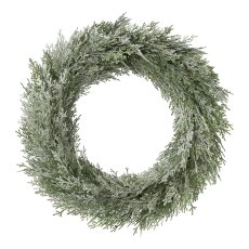 Cedar wreath frosted, 40cm, frost,