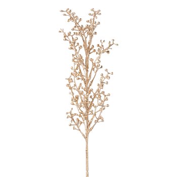 Berry branch, 56cm, champagne,