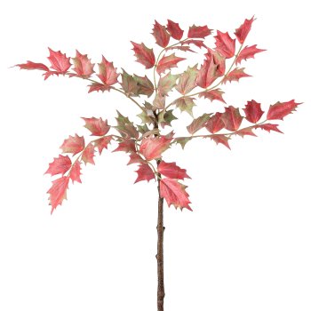 Mahonia branch, 56cm, green-pink,