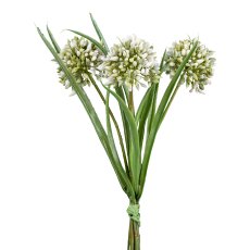 Allium grass bunch, 28cm, white