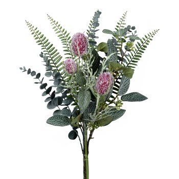 Distel-Mixbouquet, 56cm, bordeaux