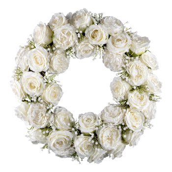 Rosen-Kranz, 49cm, creme