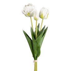 Tulpenbund x 3, 48 cm, weiß