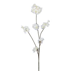 Flower branch, 87cm, white