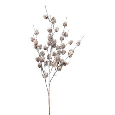 Cone branch, 52cm, white washed