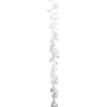 Smilaxgirlande, metallic, 166 cm, weiß