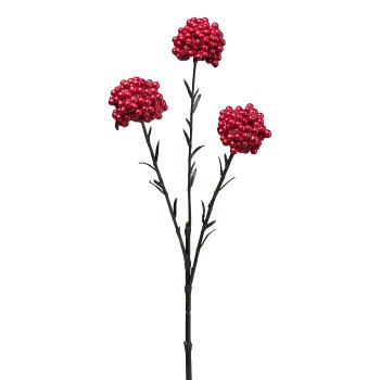 Berry branch x 3, 46cm, red