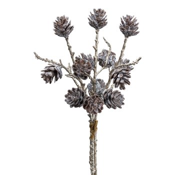 Cone bunch gold x 3, 30cm, white washed