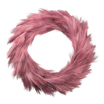 Reed wreath, 58cm, old pink