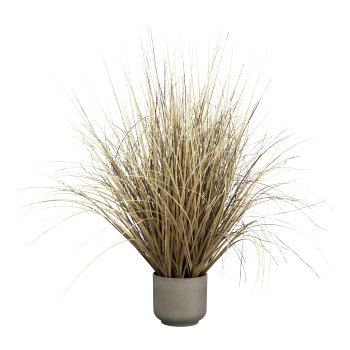 Grass in pot, 70cm, beige