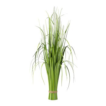Pennisetum standing grass bush, 89cm, cream