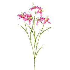 Lily branch, 64cm, dark pink