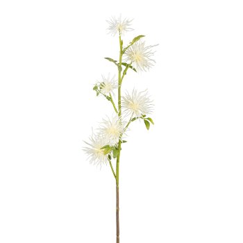 Thistle branch, 53cm, white