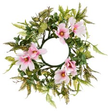 Cosmos mixed wreath, 32cm, pale pink