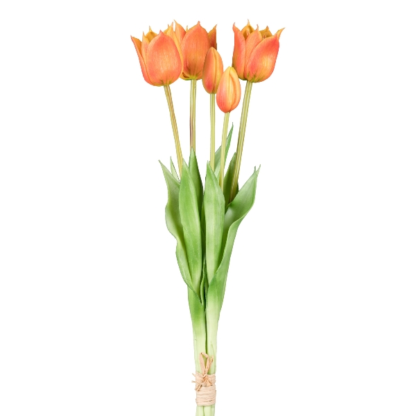 Tulip waistband x 5, 47cm, orange - Artificial flowers, artificial 
