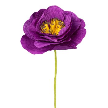 Paper Flower Ranunculus, 33cm, purple