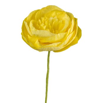 Paper Flower Ranunculus, 45cm, yellow