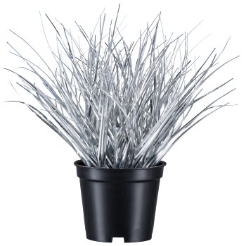 Gras im Topf, 20cm, silber