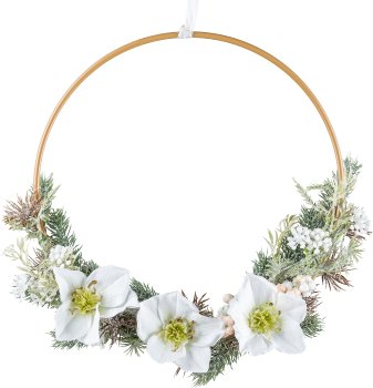 Christmas rose ring, white
