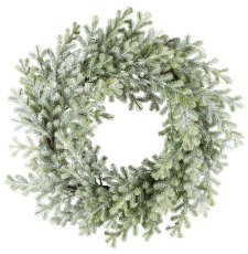 Taxus wreath iced, 50cm, green