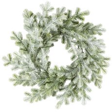 Taxus wreath iced, 28cm, green